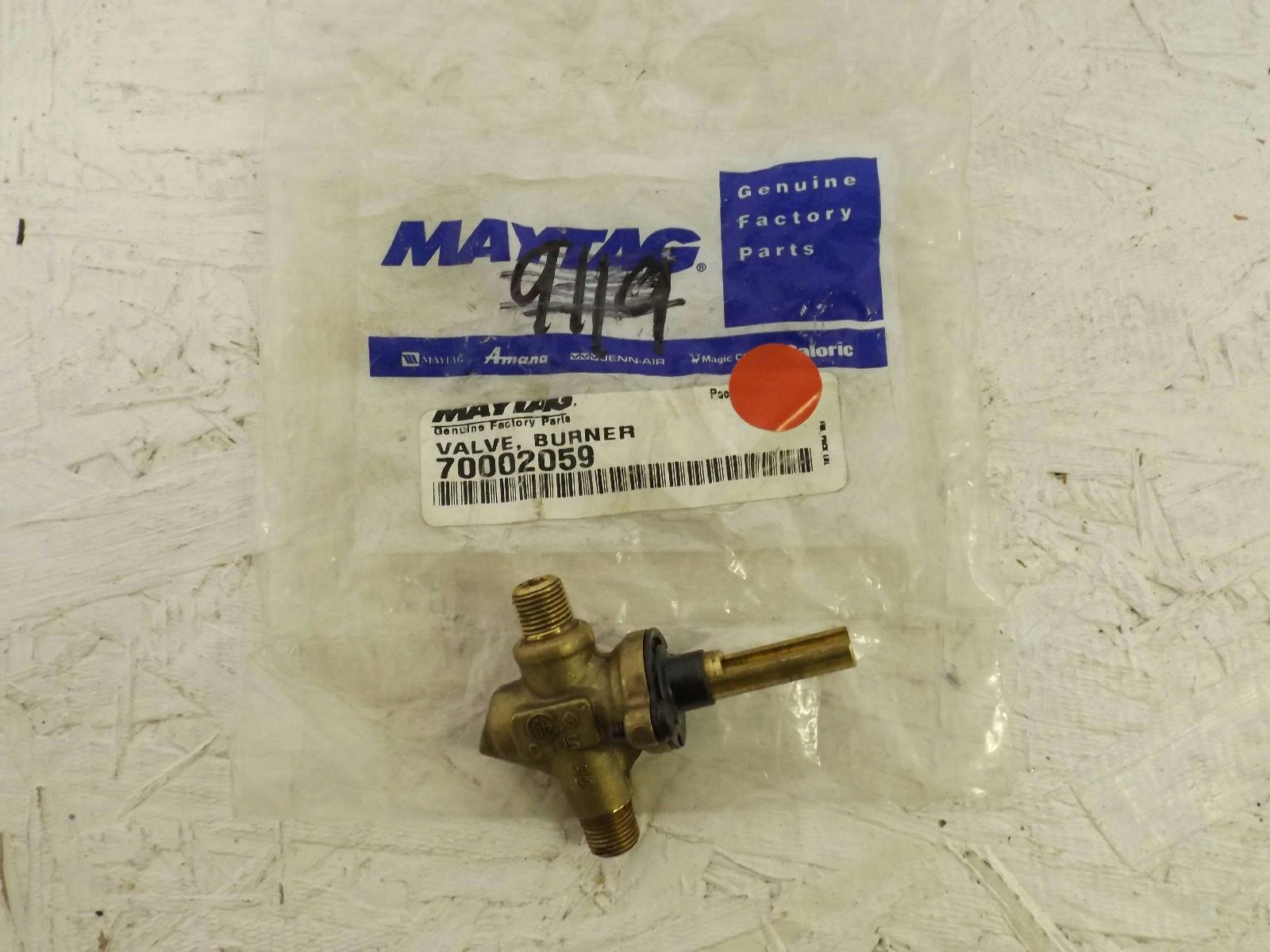 MAYTAG WHIRLPOOL STOVE GRILL 70002059 BURNER VALVE NEW MAYTAG WHIRLPOOL STOVE GRILL 70002059 BURNER VALVE NEW